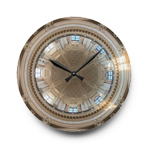 Architectural Dome Acrylic Wall Clock – Cathedral Ceiling Photo Clock
