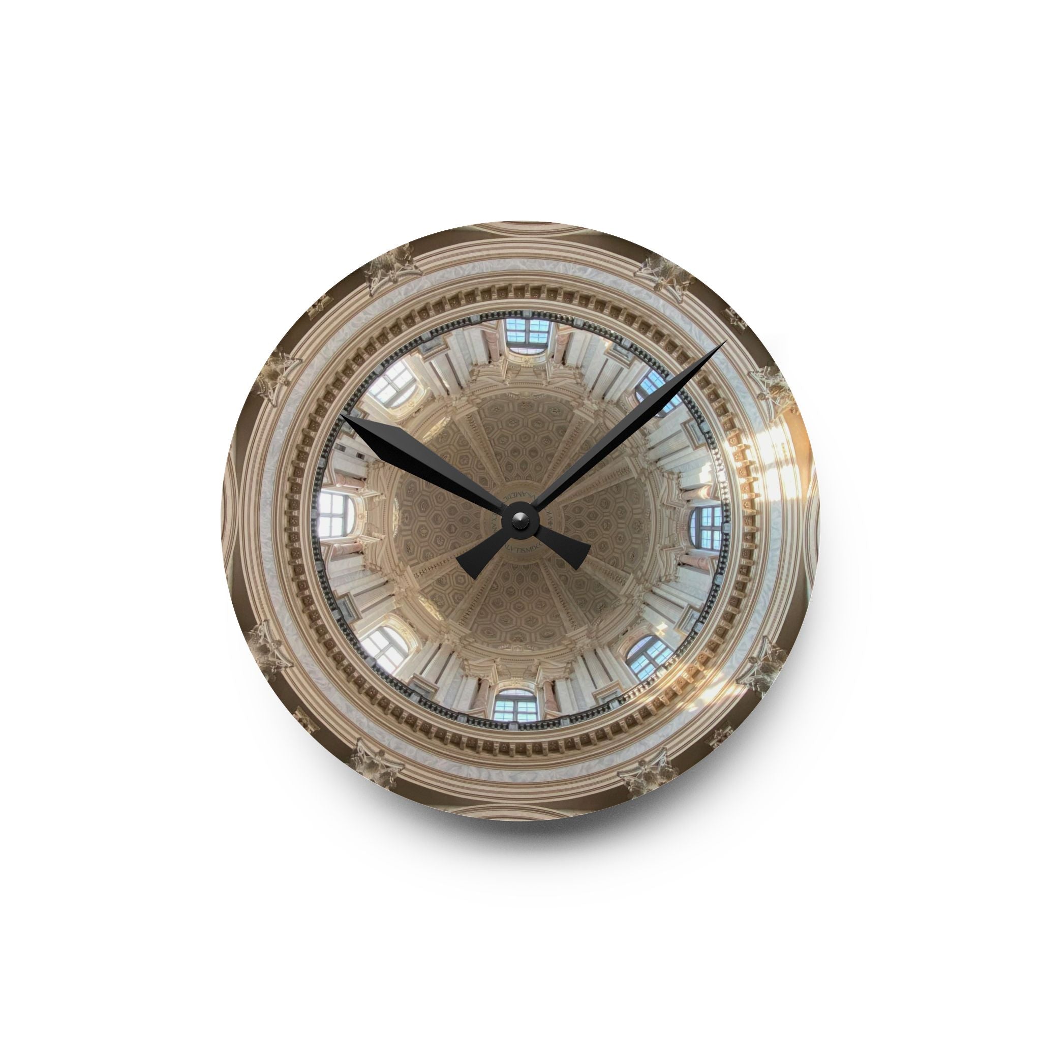 Architectural Dome Acrylic Wall Clock – Cathedral Ceiling Photo Clock