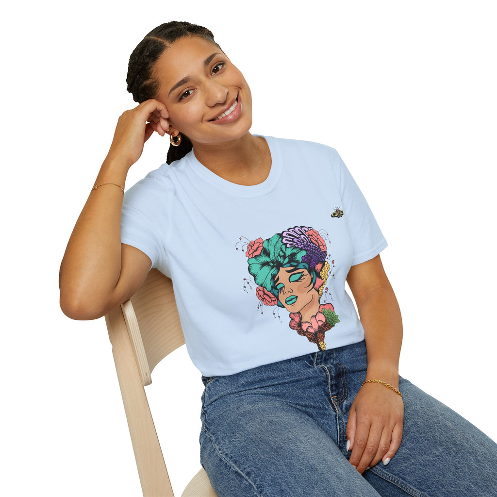 Floral Skull Woman Graphic T-Shirt