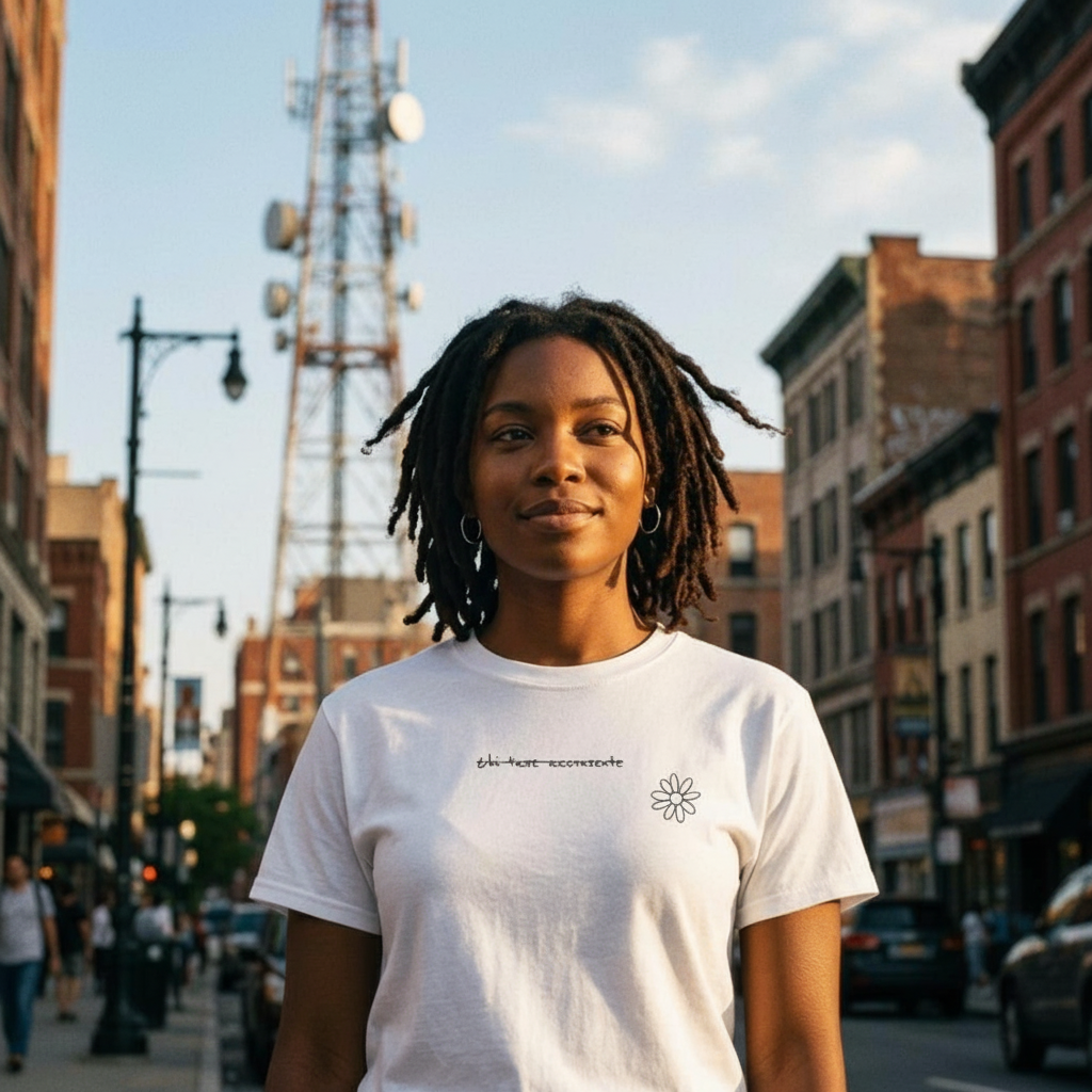 Minimalist "Acconsente" - Simple Text Graphic T-Shirt