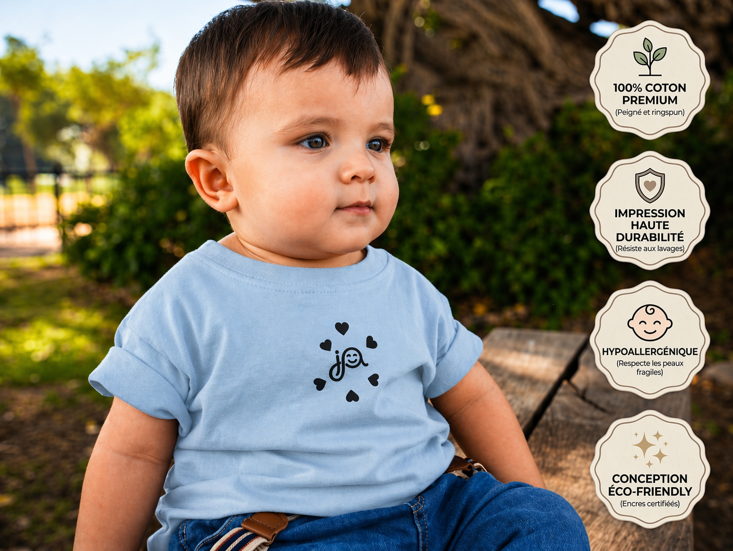 T-shirt Bébé Premium en Coton Doux 🍼 Look Adorable & Confort Durable